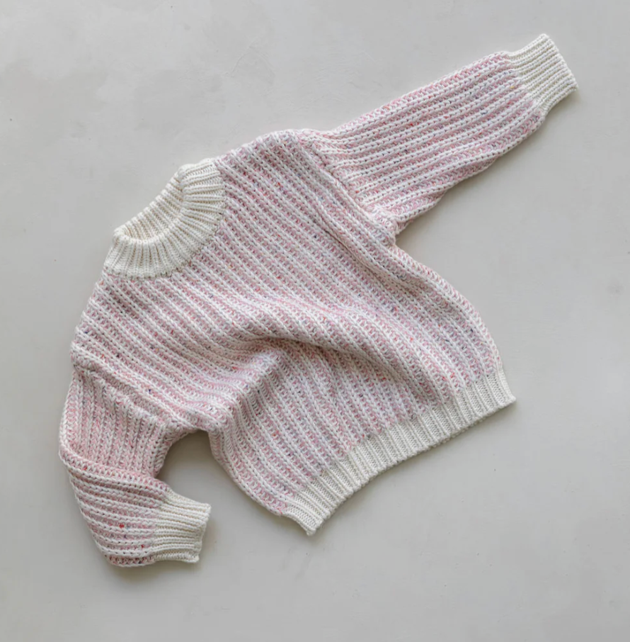 Belle & Sun Knit Sweater- Pink Salt