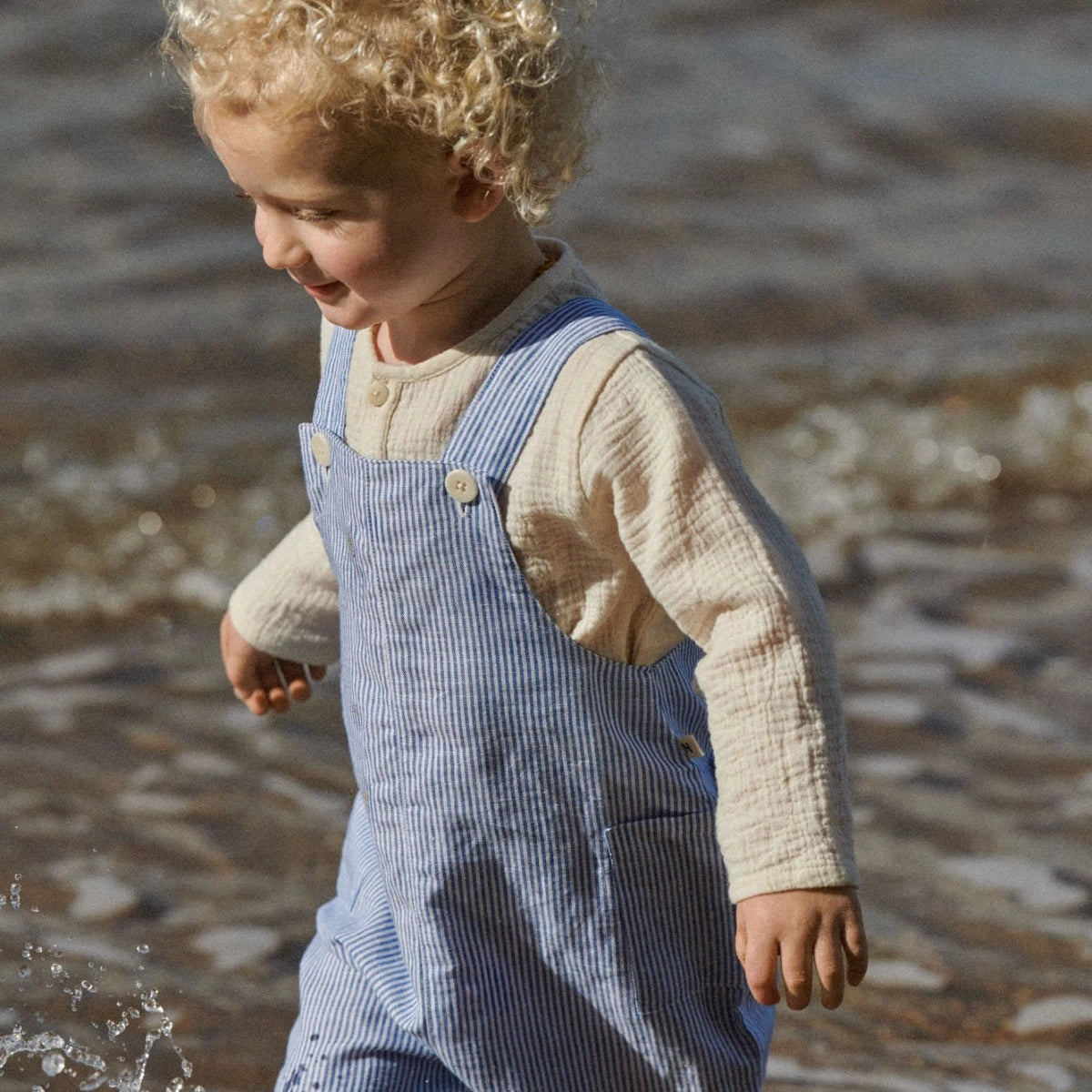 Nature Baby Tucker Shorties Overall Linen
