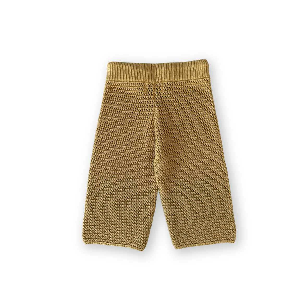 Grown Organic Open Knit Pants - Mustard
