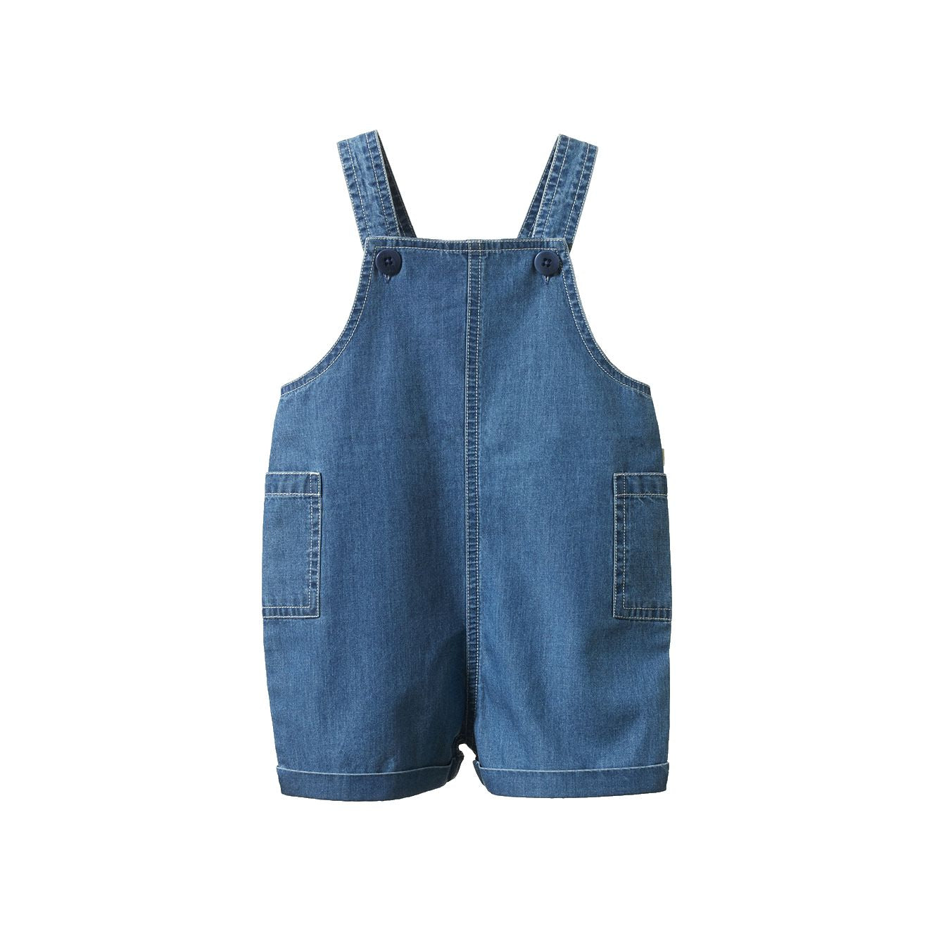 Nature Baby Tucker Shortie Overalls -Chambray