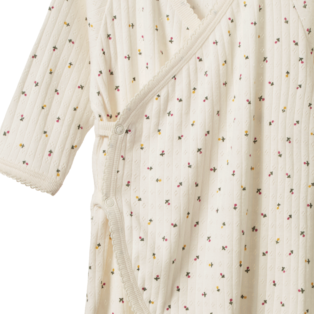 Nature Baby Kimono Stretch & Grow Pointelle - Aster Floral Print