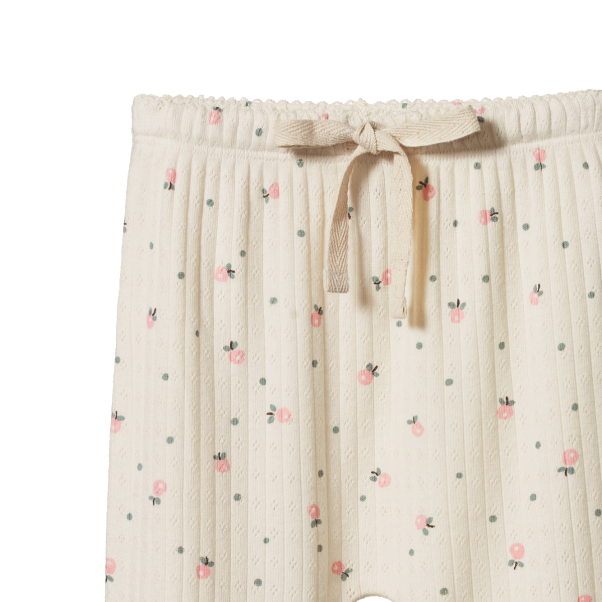 Nature Baby Pointelle Footed Rompers - Posey Blossom