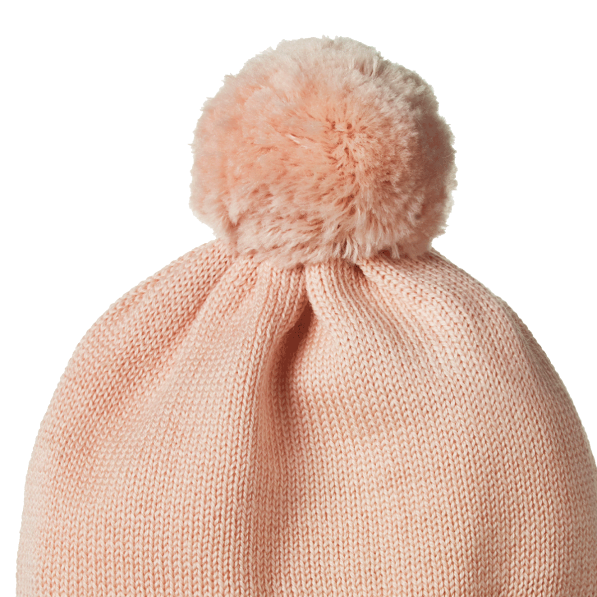 Nature Baby Alpine Pom Pom Beanie - Rose Dust