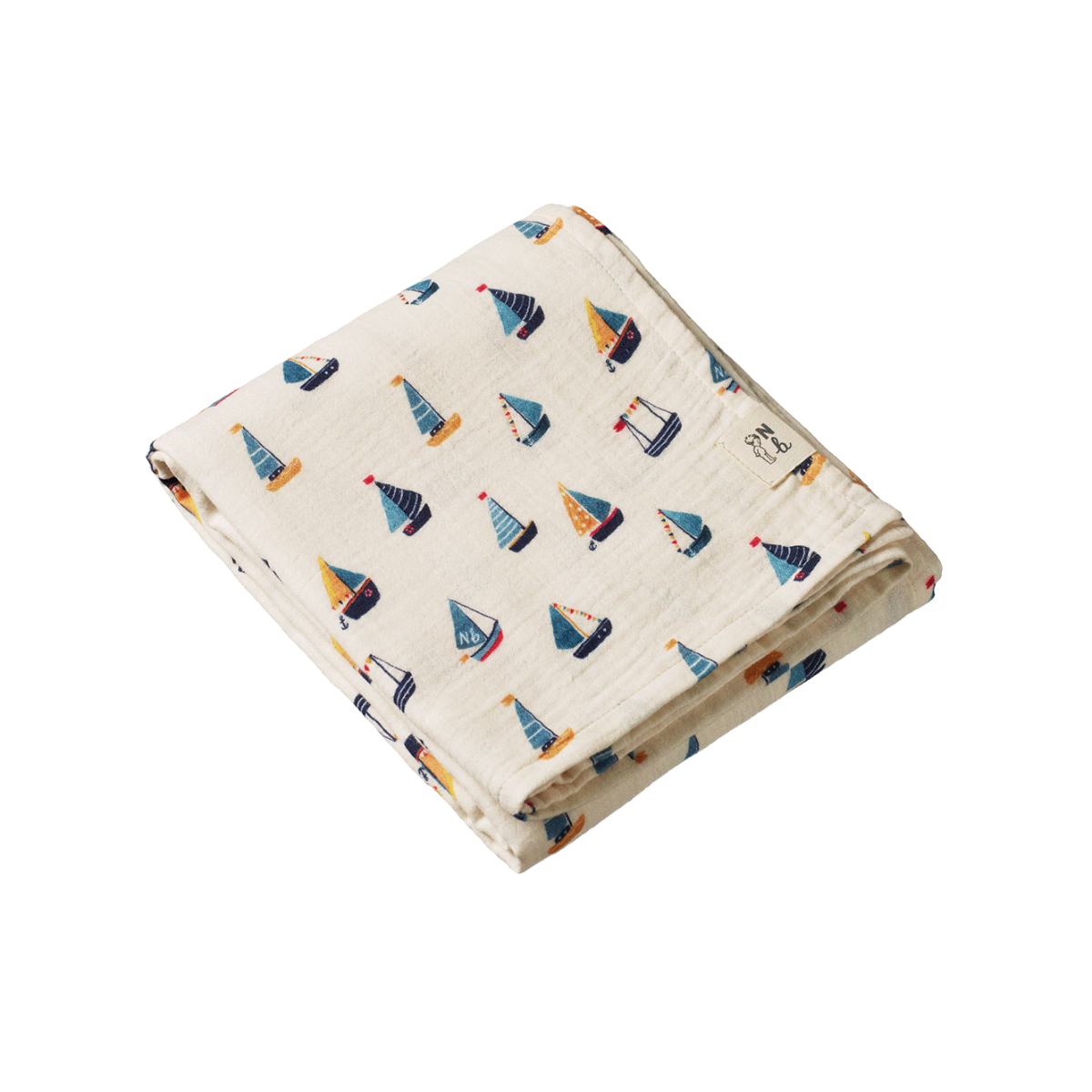 Nature Baby Muslin Wrap- Regatta Print