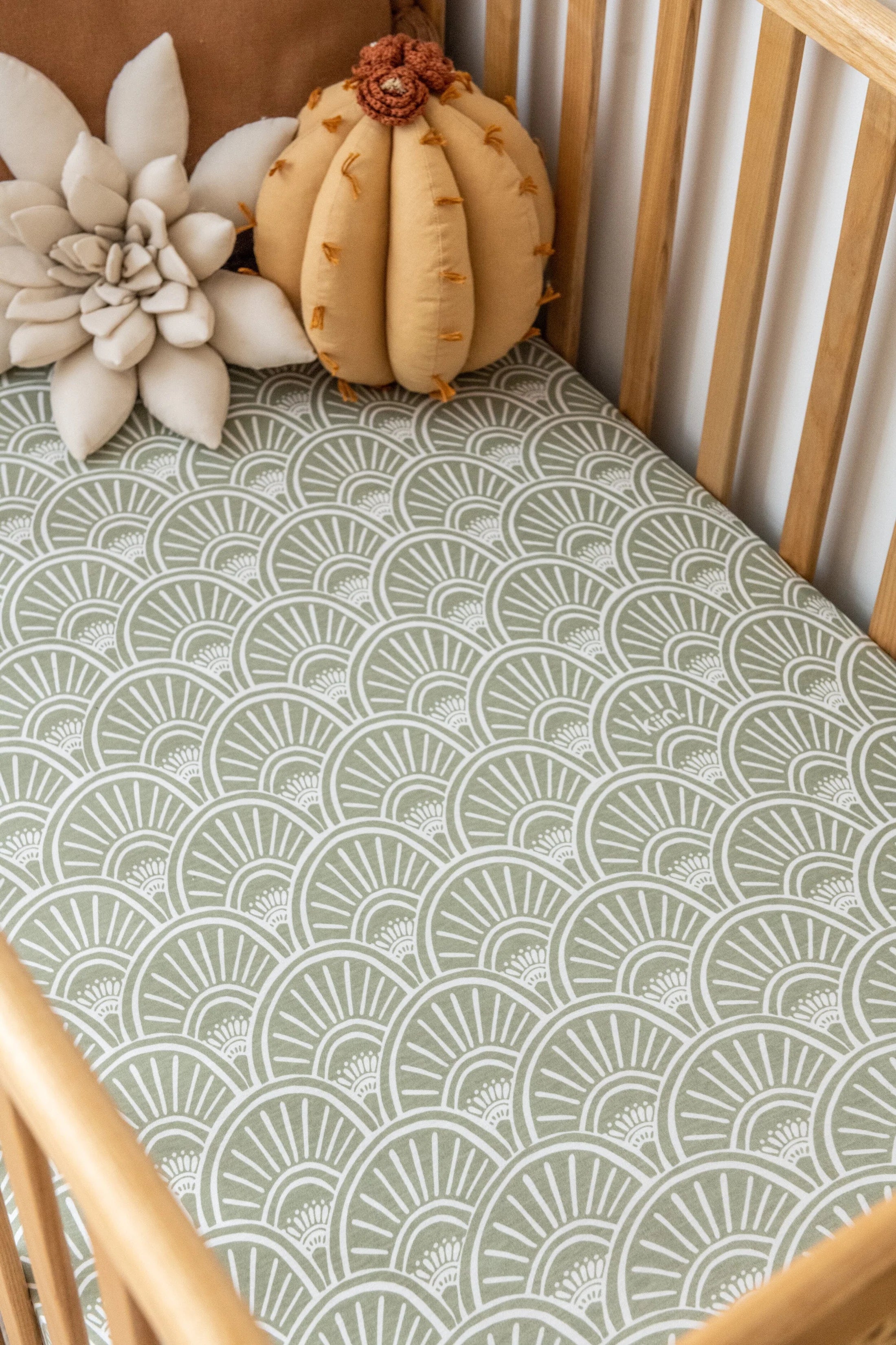 Organic Cot Sheet - Banksia Sage