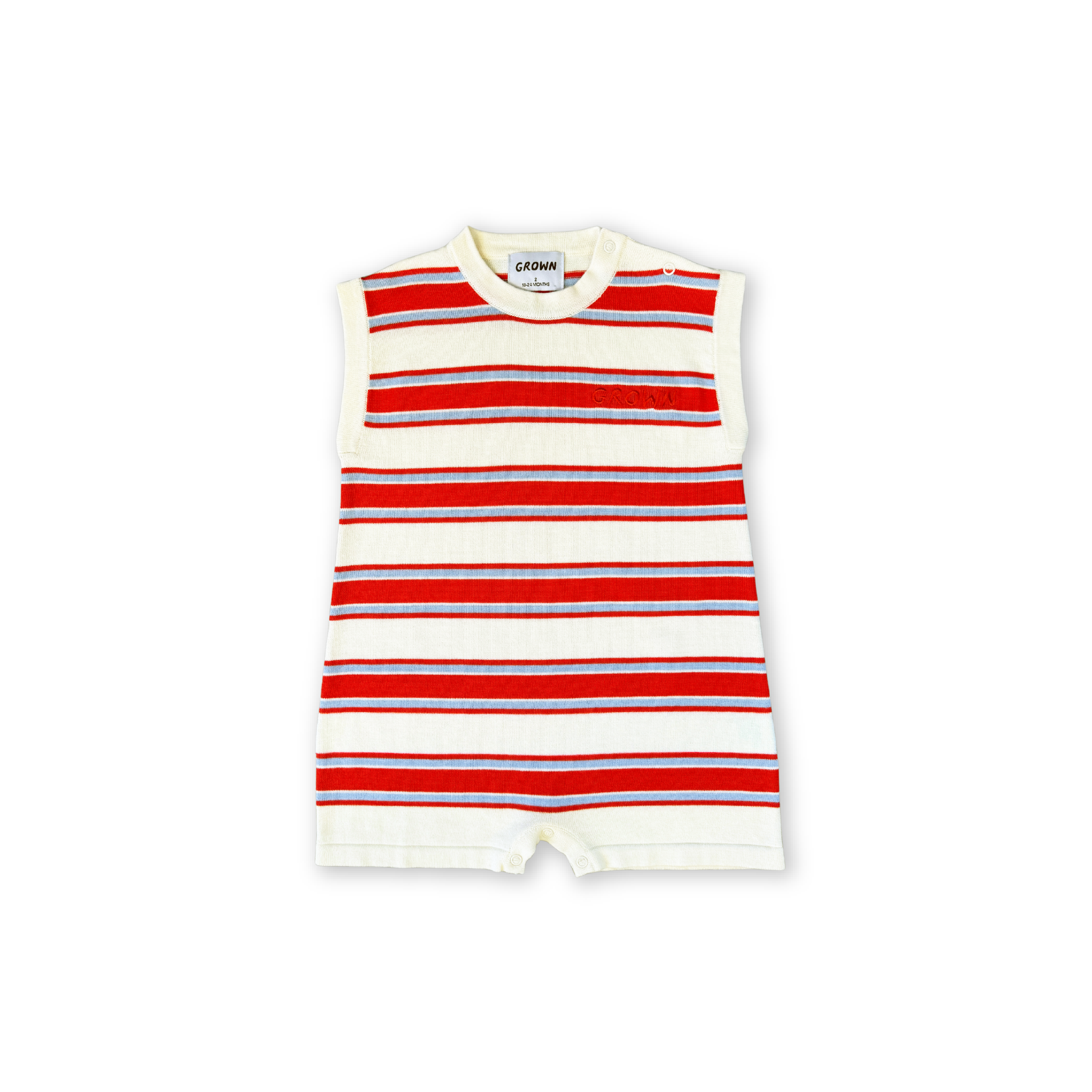 Grown Organic Island Stripe Playsuit