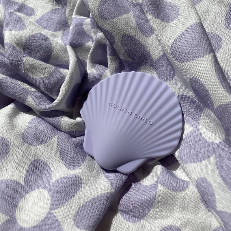 Golden Child Shell Baby Teether - Violet