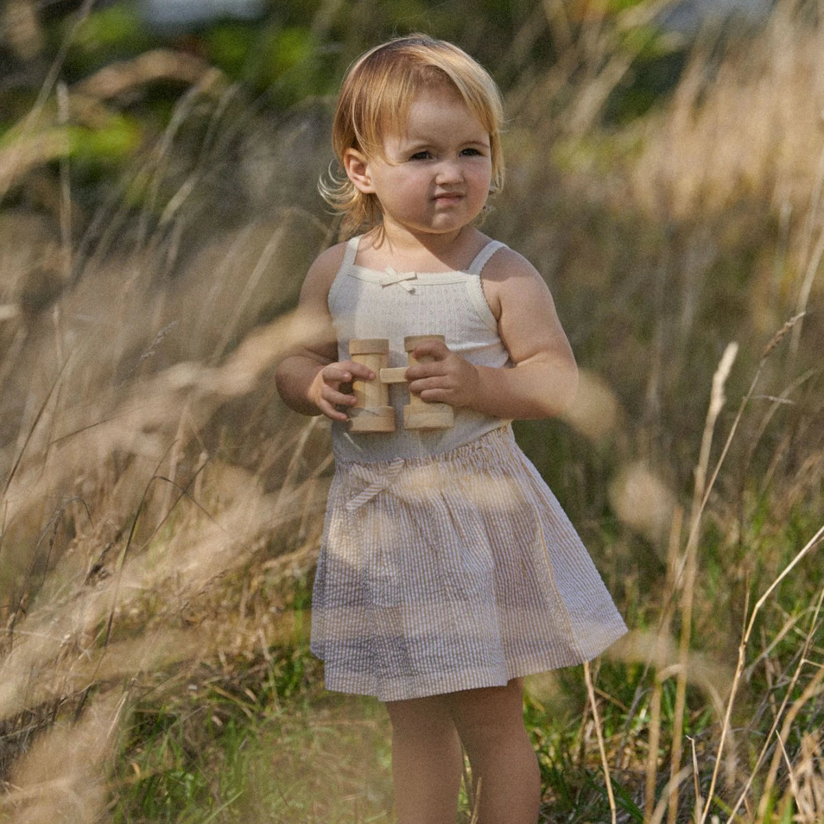 Nature Baby Orchard Skirt Seasucker - Golden Stripe