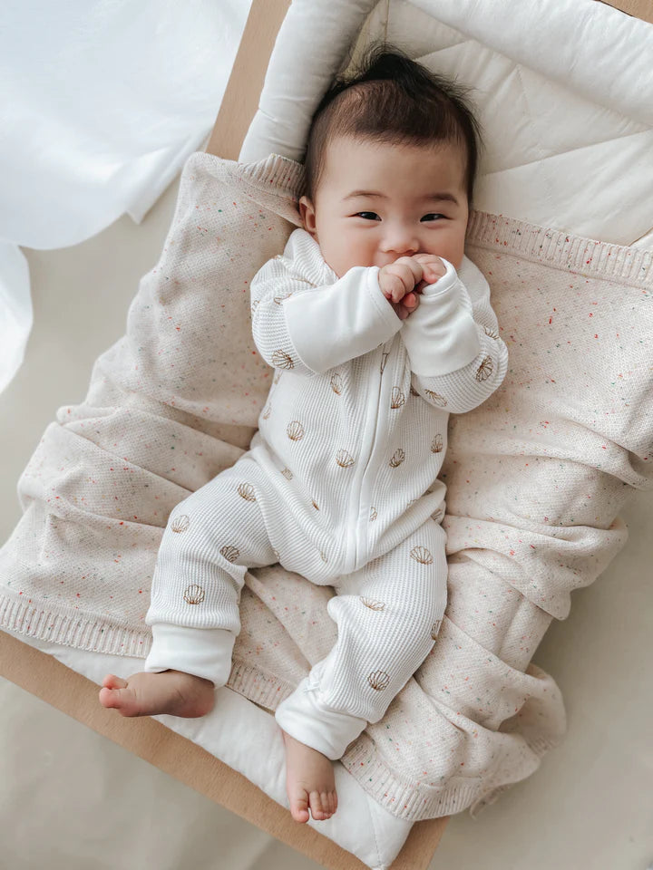 Woven Kids Shell Waffle Zip Suit