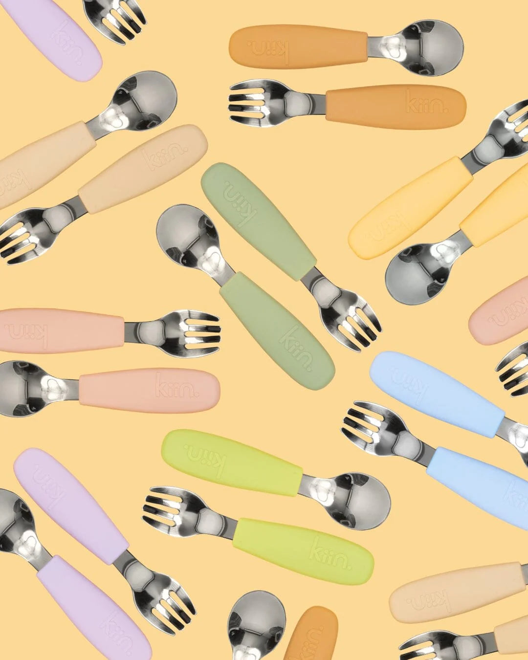 Kiin Silicone Cutlery Set - Pastel Sky