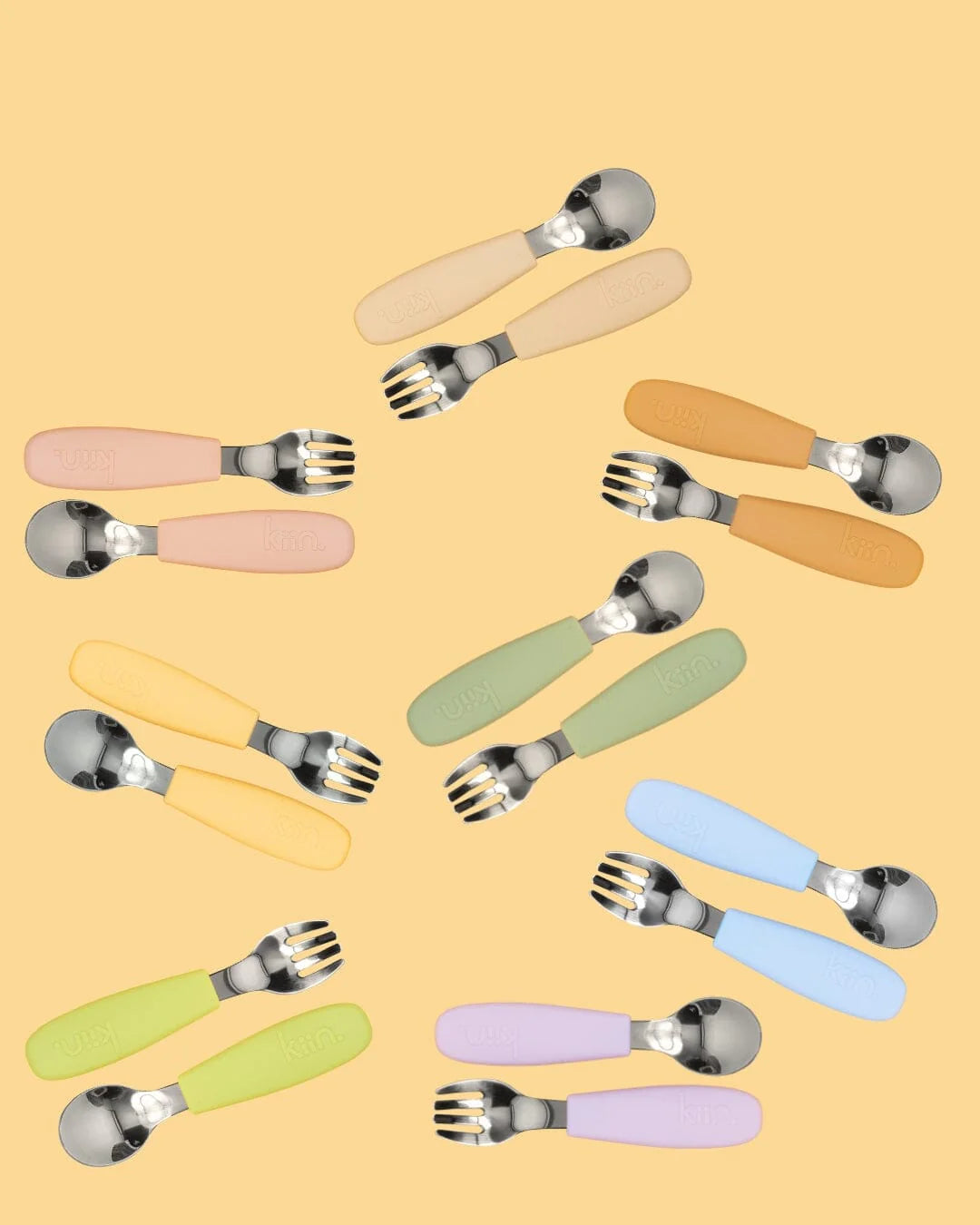 Kiin Silicone Cutlery Set - Vanilla