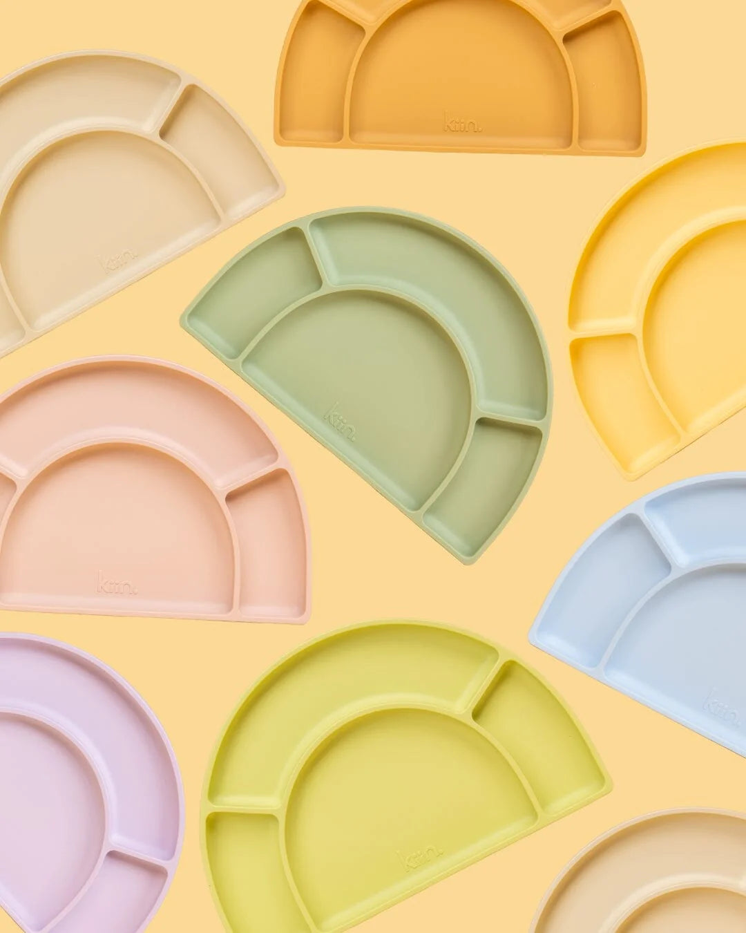 Silicone Divided Plate - Pastel Sky