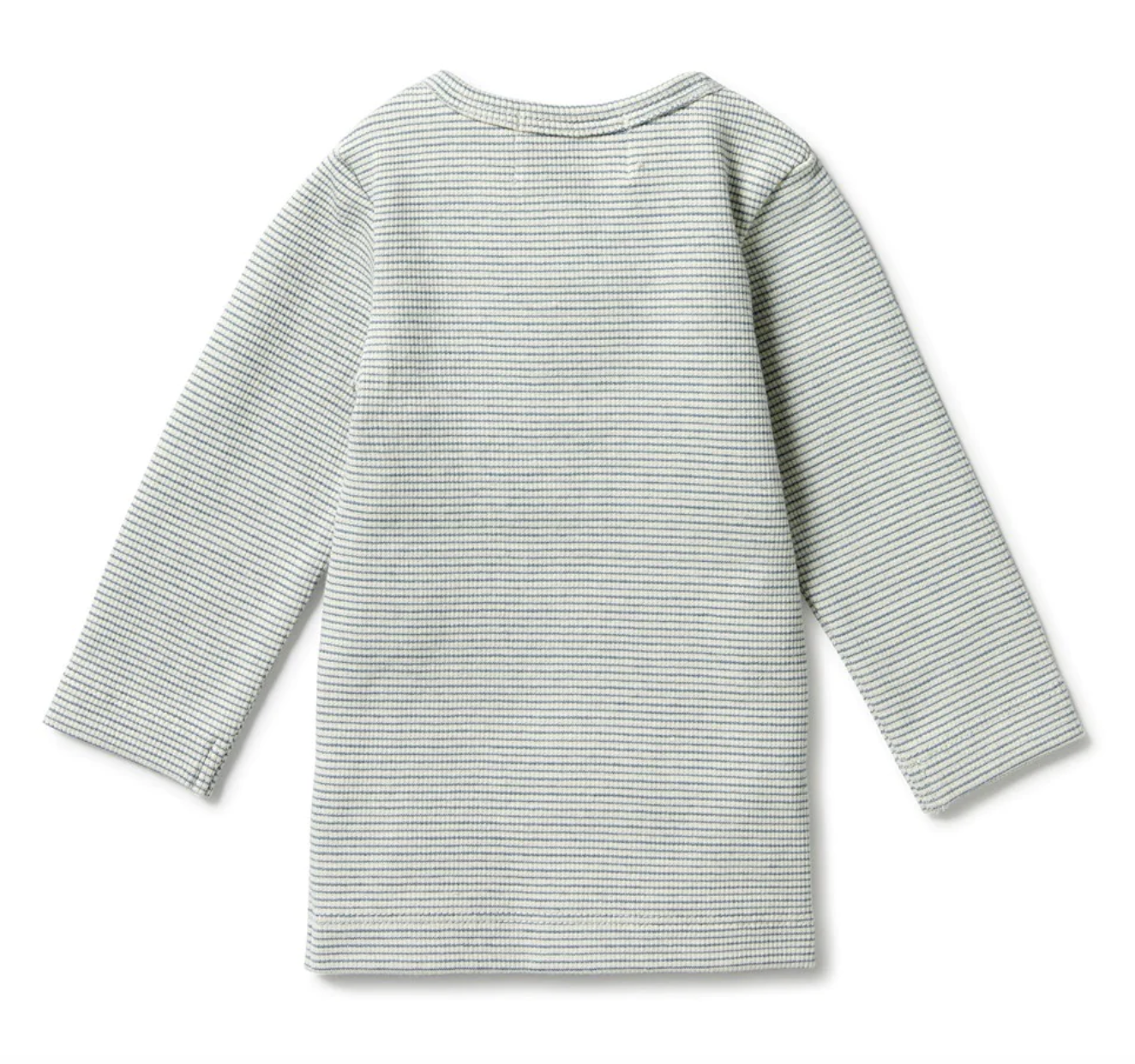 Wilson & Frenchy Bluestone Organic Stripe Rib Henley Top