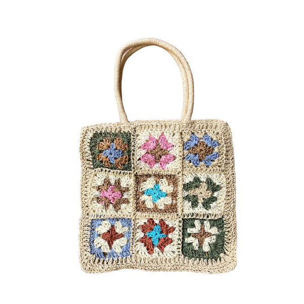 Acorn Kids Woodstock Crochet Bag- Natural and Multi