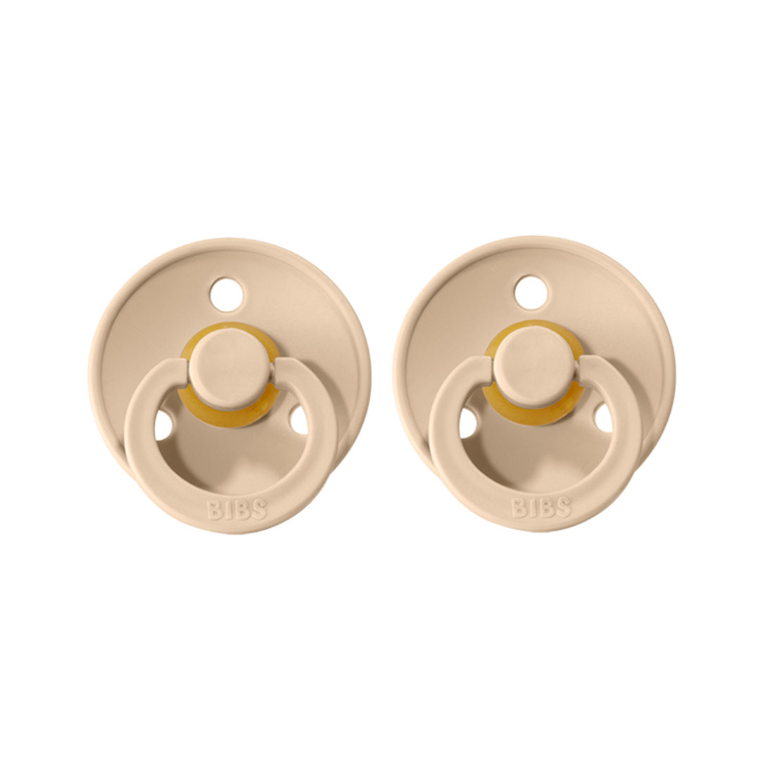 Bibs Dummies Colour Size 3 Round | 18mths+ | 2 Pack